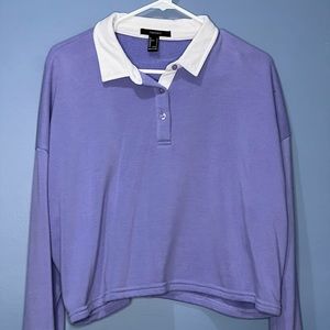 Forever21 Purple Collard Shirt
